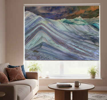 Estor enrollable salón arena colorida vinicunca - TenVinilo