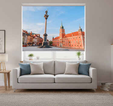 Rolgordijn woonkamer oude stad in warschau - TenStickers