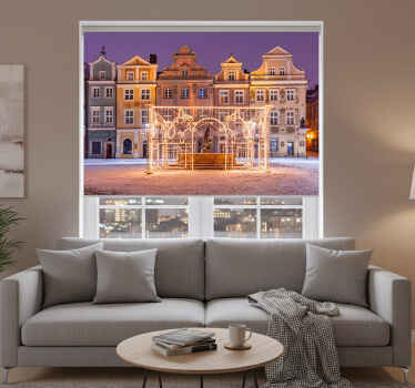 Rolgordijn woonkamer de oude markt - TenStickers