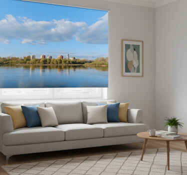 Rolgordijn woonkamer warsaw aan de wisla - TenStickers