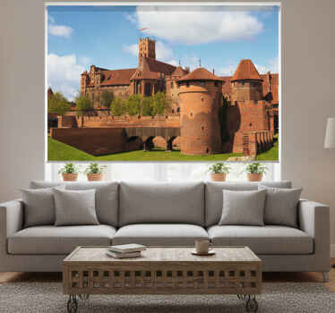 Rolgordijn woonkamer malbork kasteel - TenStickers