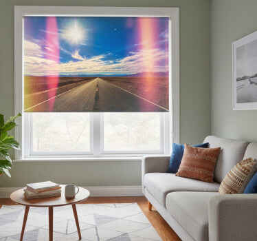 Rolgordijn woonkamer amerikaanse woestijnweg - TenStickers