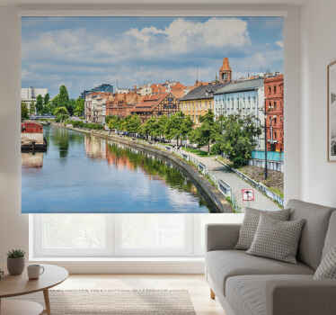 Rolgordijn woonkamer bydgoszcz-rivier - TenStickers