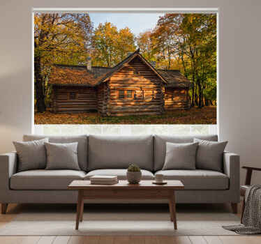 Rolgordijn woonkamer courtyard woning - TenStickers