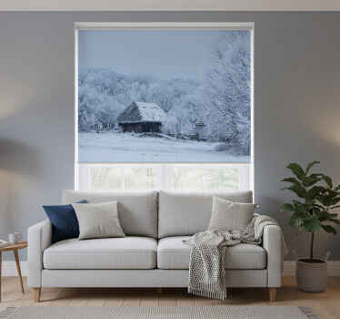 Rolgordijn woonkamer snown binnenplaats thuis - TenStickers