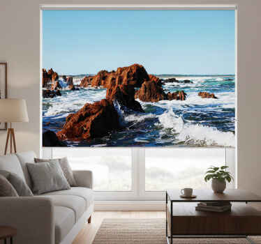 Rolgordijn woonkamer cabo polonio met stenen - TenStickers