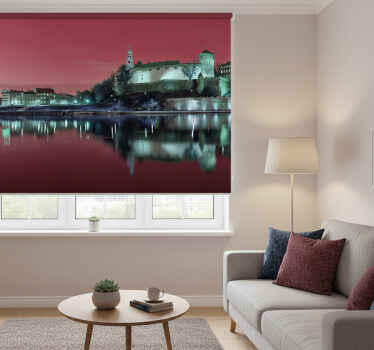 Rolgordijn woonkamer cracow bij zonsondergang - TenStickers