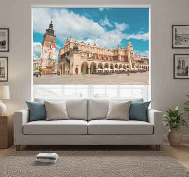 Rolgordijn woonkamer de grote markt in krakau - TenStickers