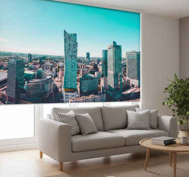 Rolgordijn woonkamer warschau overdag - TenStickers