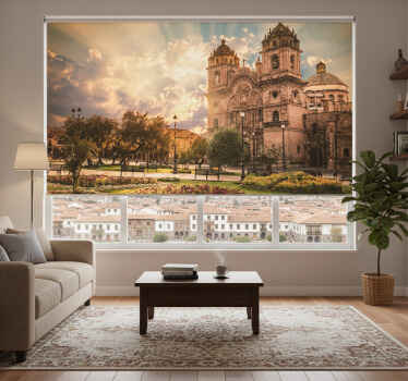 Rolgordijn woonkamer cusco, de andesstad - TenStickers