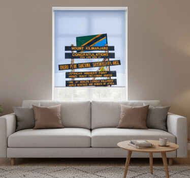 Estor enrollable salón señal kilimanjaro - TenVinilo