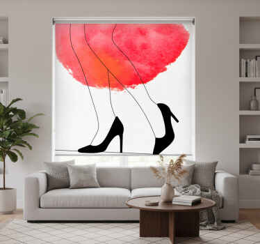 Estor enrollable salón vestido acuarelado degradado - TenVinilo