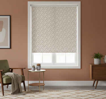 Estor enrollable salón diseño estilo mid-century - TenVinilo