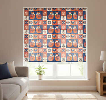 Living room blind with colorful animal pattern - TenStickers