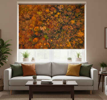 Rolgordijn woonkamer mooie bomen esthetische kleuren - TenStickers