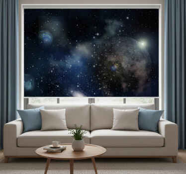 盲人客厅设计展现美丽的宇宙与星球景观 - TenStickers