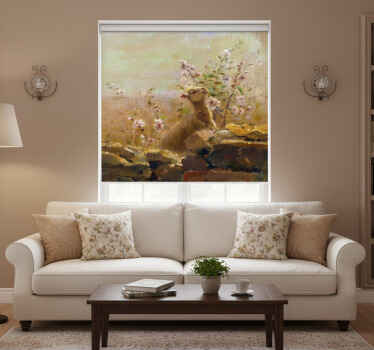 Living room blind with a funny sheep painting - TenStickers