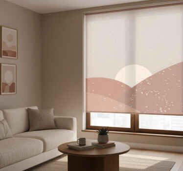 Estor enrollable salón arte mural amanecer - TenVinilo