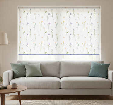 White window blind small spring branches - TenStickers