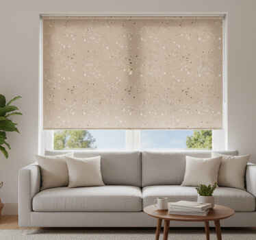 Estore de rolo bege com textura de terrazzo bege - TenStickers