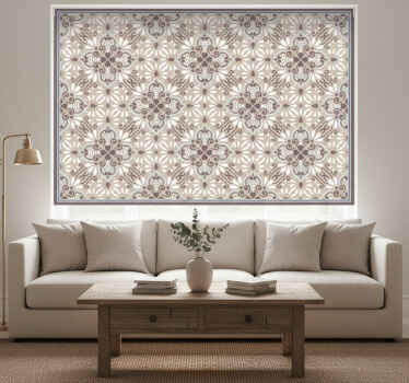 Estor enrollable beige mosaico blanco - TenVinilo