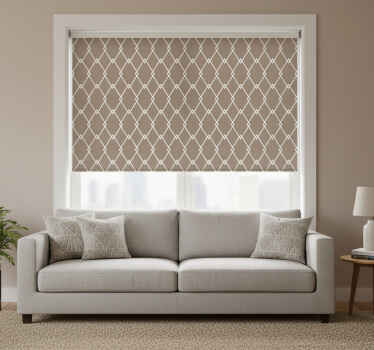Beige roller blind in kitchen geometric style - TenStickers