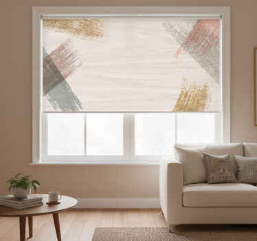 Beige roller blind woodblock - TenStickers
