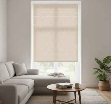 Estore de rolo bege mosaico de triângulos nórdicos - TenStickers