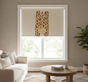 Rolgordijn beige kids luipaard - TenStickers