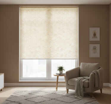 Rolgordijn beige subtiele textuurvloer - TenStickers