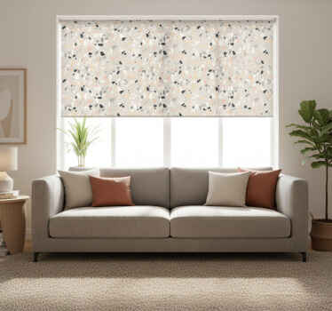 Estor enrollable beige beige terrazo - TenVinilo