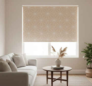 Estor enrollable beige con patrón de estrellas beige - TenVinilo