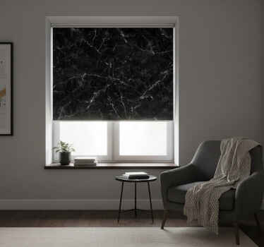Estor enrollable habitación mármol negro cocina - TenVinilo