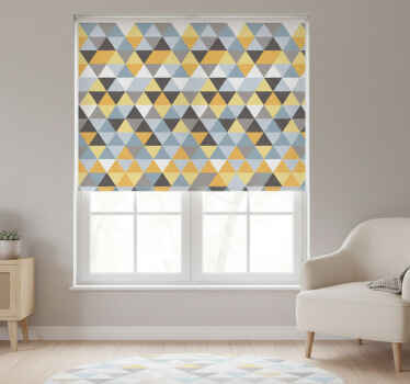 Estor enrollable habitación motivo triángulo escandinavo - TenVinilo
