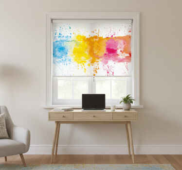 Estor enrollable habitación superficie salpicada colorida - TenVinilo