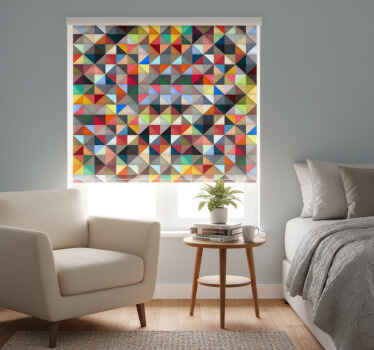 Estor enrollable habitación mosaico colorido - TenVinilo