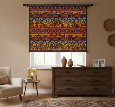 Estor enrollable habitación estilo africano - TenVinilo