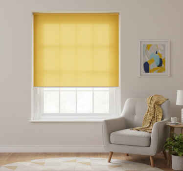 Estor enrollable habitación amarillo - TenVinilo
