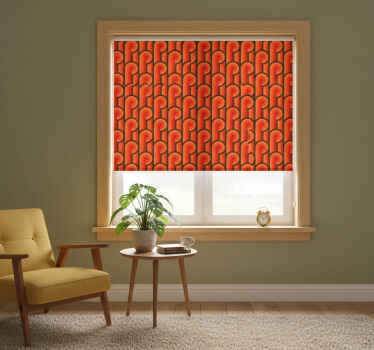 Estor enrollable habitación nudo naranja años 70 - TenVinilo