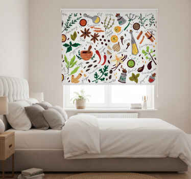 Estor enrollable habitación sazonador - TenVinilo