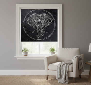 Estor enrollable habitación textura mármol elefante - TenVinilo