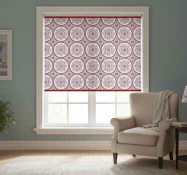 Estor enrollable habitación azulejos maioliche - TenVinilo