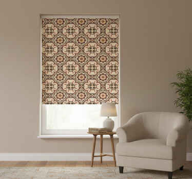 Estor enrollable habitación azulejos vintage - TenVinilo