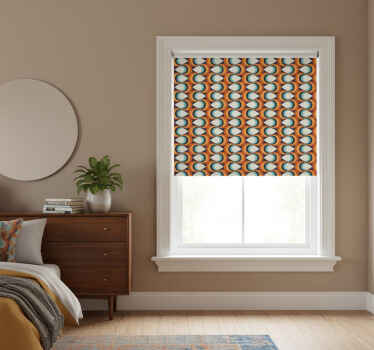 Estor enrollable habitación círculos puntiagudos 70s - TenVinilo