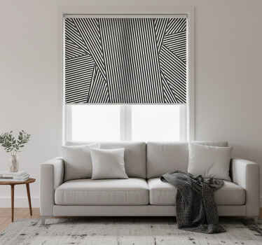 Estor enrollable habitación rayas superpuestas - TenVinilo
