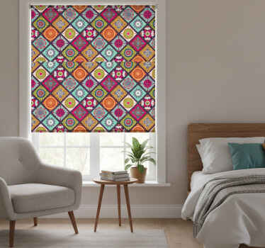 Estor enrollable habitación patrón mandala colorido - TenVinilo