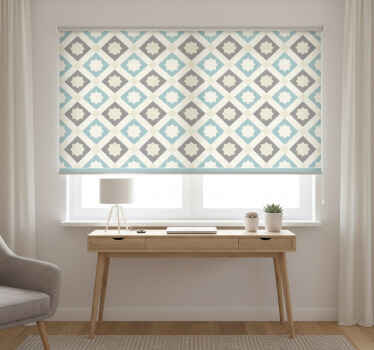 Estor enrollable habitación estrellas geométricas azules - TenVinilo