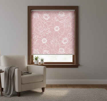 Estor enrollable habitación pintura rosa elegante - TenVinilo