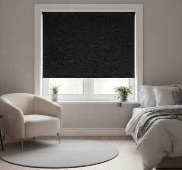 Estor enrollable habitación imitación piel negra - TenVinilo