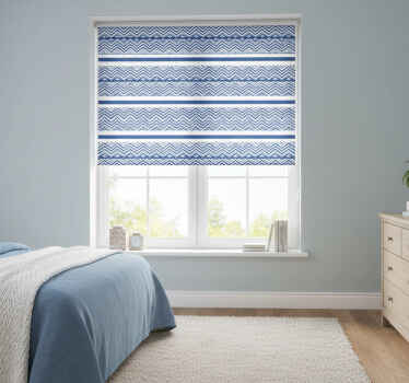 Estor enrollable habitación azul simple - TenVinilo